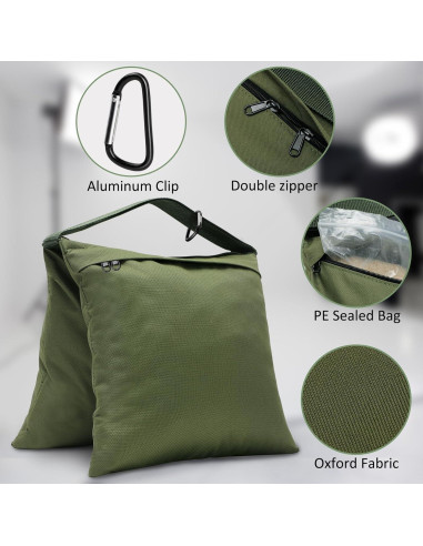 Sacos de Arena Aimosen 4PCS Verde Militar para Fotografía