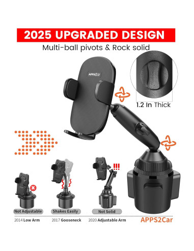 Soporte para Teléfono de Coche Wiiki-Tech H9-Y1B Ajustable