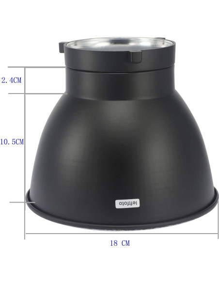 Reflector difusor 18cm Bowens LEFTFOTO para luz estroboscópica