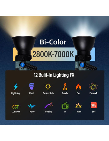 Luz de Video Bi Color SIRUI C150B 150W LED Continua 2800-7000K