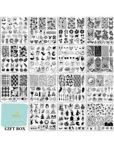 Kit de Estampado de Uñas Biutee 15 Piezas con Estampador 2