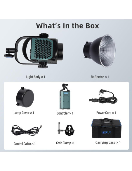 Luz de Video Bi Color SIRUI C150B 150W LED Continua 2800-7000K Luz de Video Bi Color SIRUI C150B 150W LED Continua 2800-7000K