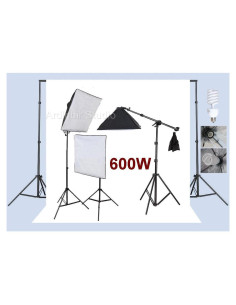 Kit de Iluminación Continua Ardinbir Studio 900W con Softbox