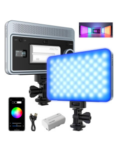 VILTROX Luz de Video RGB 15W CRI 95+ Portátil 2800-6800K