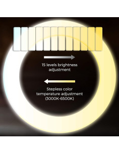 Luz de Anillo LED 30.48 cm AGOGO 24W con Trípode y Soporte 2