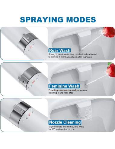 Accesorio de Bidet Homfan con Doble Boquilla y Control de Agua