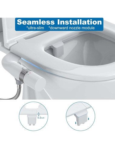 Accesorio de Bidet Homfan con Doble Boquilla y Control de Agua