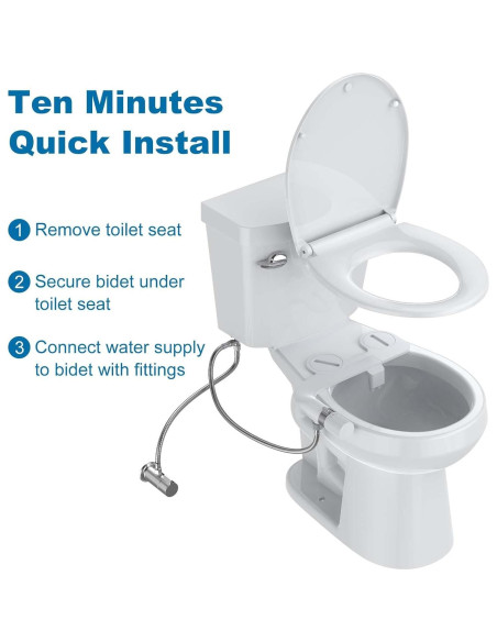 Accesorio de Bidet Homfan con Doble Boquilla y Control de Agua