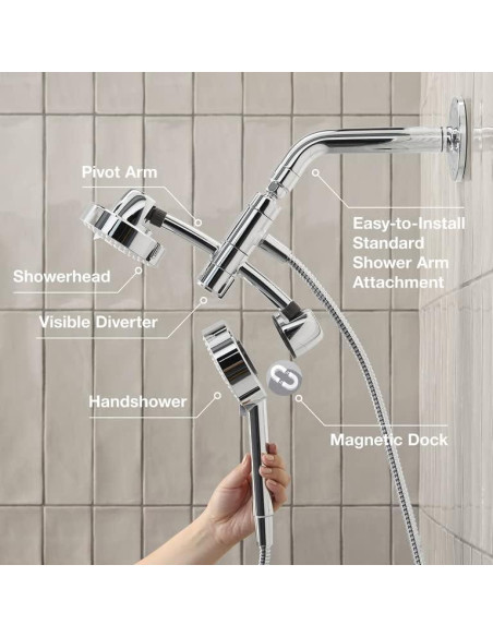 Cabezal de Ducha Kohler Awaken 2-en-1 Negro Mate 1.75 GPM