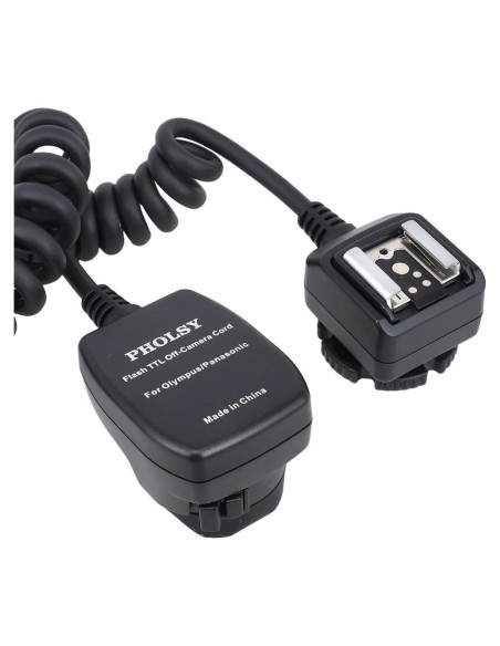 Cable de Sincronización TTL PHOLSY 2m para Olympus/Panasonic