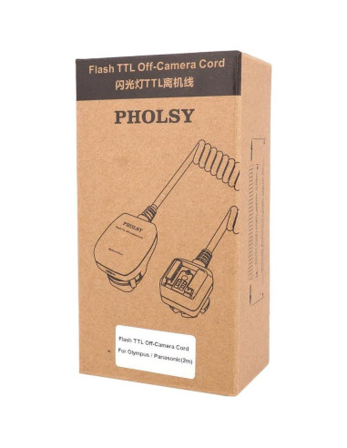 Cable de Sincronización TTL PHOLSY 2m para Olympus/Panasonic