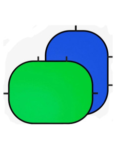 FOTOCREAT Pantalla Verde y Azul 5x6.5ft Plegable 2 en 1