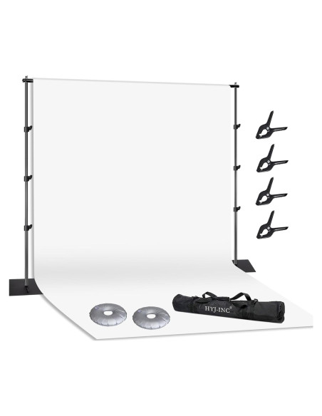 Kit de Estudio Fotográfico HYJ-1028 con Fondo Muselina 3.66x3.05m