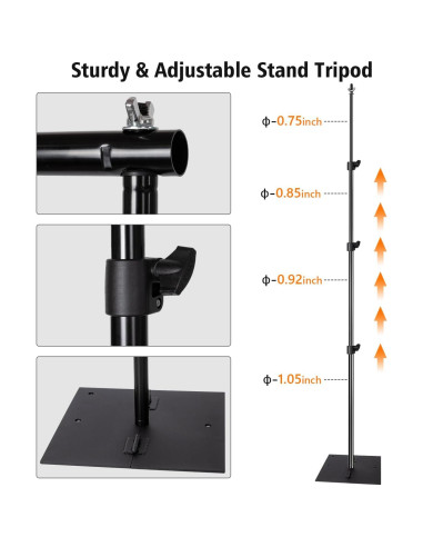 Kit de Estudio Fotográfico HYJ-1028 con Fondo Muselina 3.66x3.05m