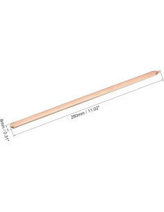 Tubería de Calor Plana de Cobre uxcell 280mm para CPU y GPU 2