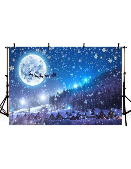 Fondo Fotográfico Invernal 2.4x1.8m AIBIIN Noche de Navidad Fondo Fotográfico Invernal 2.4x1.8m AIBIIN Noche de Navidad