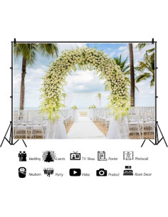 Fondo Fotográfico Vinilo 7x5ft Verde Claro ZARROUEA 2