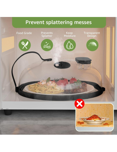 Cubierta para Microondas NUTIKAS 25.4 cm con Vaporera