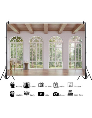 Fondo de Fotografía Vinilo Yeele 2.5x1.8m Ventana Francesa