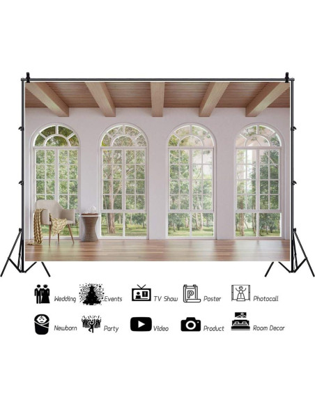 Fondo de Fotografía Vinilo Yeele 2.5x1.8m Ventana Francesa
