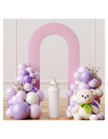 Cubierta de Arco en U Spandex Doble Cara Rosa Claro 2.2m