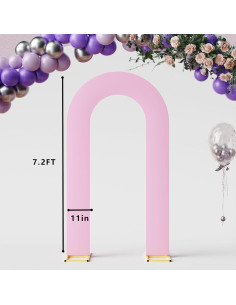 Cubierta de Arco en U Spandex Doble Cara Rosa Claro 2.2m 2