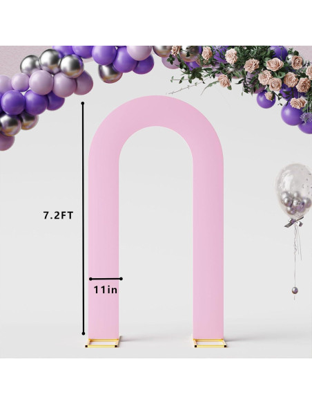 Cubierta de Arco en U Spandex Doble Cara Rosa Claro 2.2m