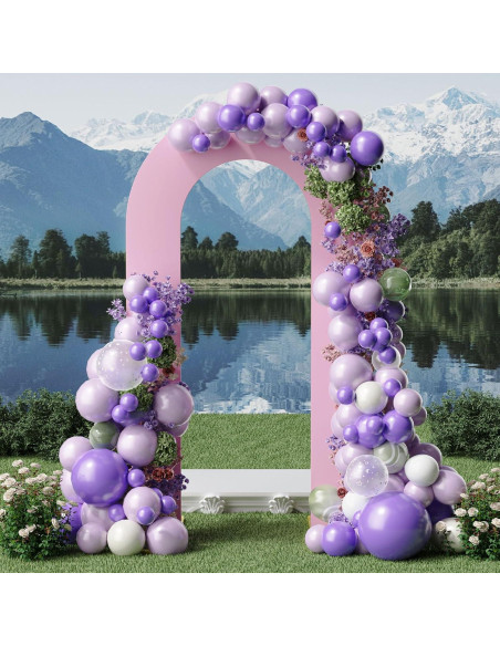 Cubierta de Arco en U Spandex Doble Cara Rosa Claro 2.2m