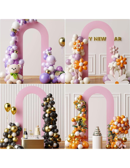 Cubierta de Arco en U Spandex Doble Cara Rosa Claro 2.2m