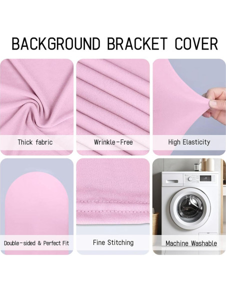 Cubierta de Arco en U Spandex Doble Cara Rosa Claro 2.2m