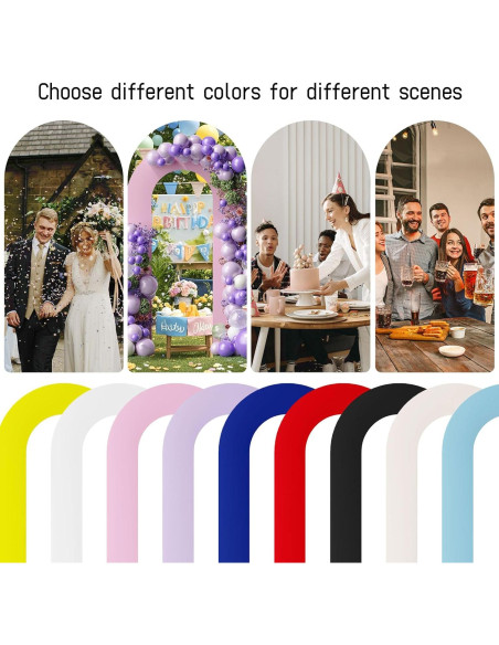 Cubierta de Arco en U Spandex Doble Cara Rosa Claro 2.2m