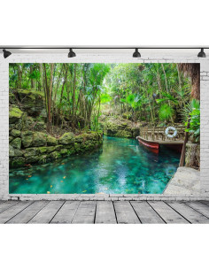 Fondo Fotográfico Loccor 270x180cm Selva Río Tropical 2