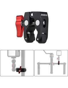 Pinza Super Andoer 1/4 y 3/8 para Accesorios de Cámara 2