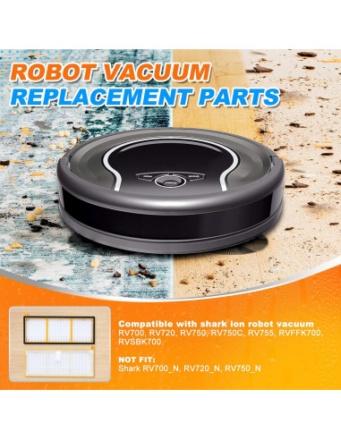 Filtros de Reemplazo MyKEEPOW para Aspiradora Robot Shark ION RV750