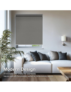 Persiana Enrollable Sin Cordones Chicology 29x72 Gris Urbano 2