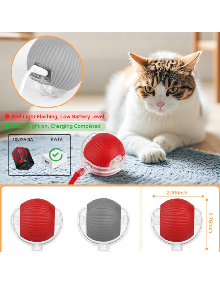 Juguete Interactivo para Gatos Goosheep 2 Pack Bola Automática Juguete Interactivo para Gatos Goosheep 2 Pack Bola Automática