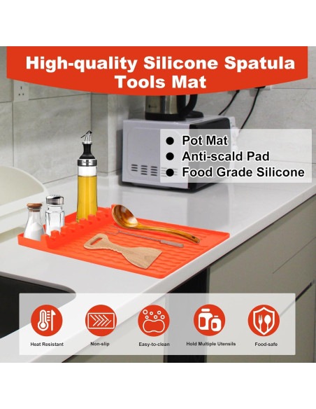 Alfombrilla de Silicona para Parrilla MOBGOSSA 40.6x29.2cm Naranja