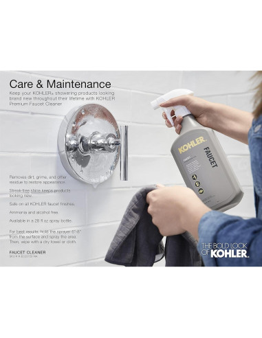 Cabezal de Ducha KOHLER Forte 3 Modos 1.75 GPM Bronce Cepillado