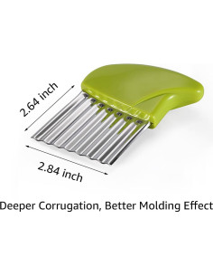 Cortador de Ondas AORVST de Acero Inoxidable 2 Piezas Verde y Azul 2