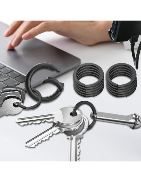 Anillos de Llave Divididos Idakekiy 10 Piezas 30mm Metal