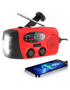 Radio de Emergencia Rckskaya NOAA Manivela Solar 2000mAh