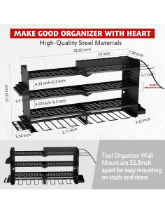 Organizador de Herramientas Eléctricas ZEAKOC 4 Capas con Carga 2