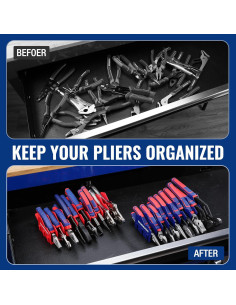 Organizador de Alicates WORKPRO 10 Compartimentos Expandible 2