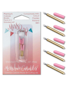 Cuchillas de Carburo Miss Kate Cuttables 45 Estándar - Paquete de 5