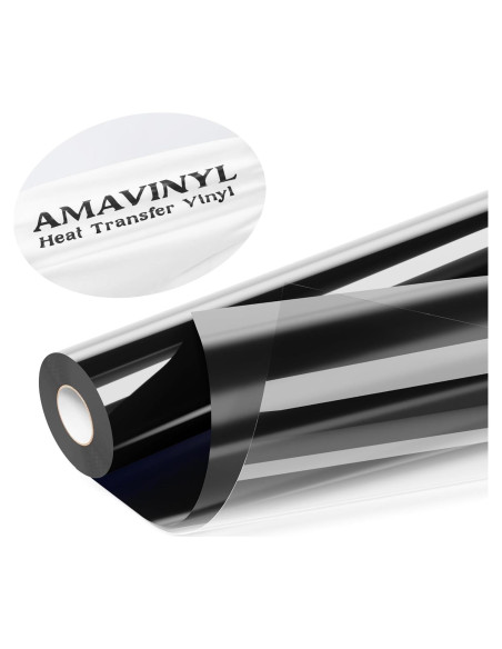 Vinilo de Transferencia de Calor Amavinyl Negro 30.48 cm x 10.67 m