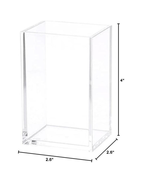 Soporte de Lápiz y Bolígrafo Acrílico HSYMQ 6.6x6.6x10.2cm Soporte de Lápiz y Bolígrafo Acrílico HSYMQ 6.6x6.6x10.2cm