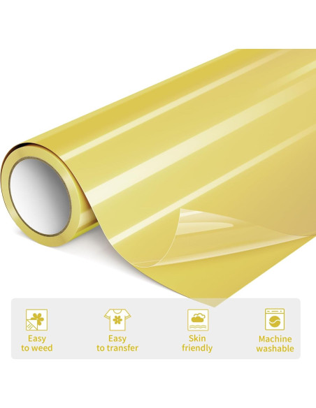 Vinilo de Transferencia de Calor Sileelis 12x10.67m Dorado Mate