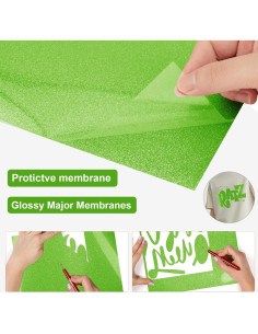 Vinilo de Transferencia de Calor HTV Brillante HYQJJ Verde 30.48x3.05m 2