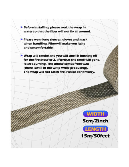 Envoltura Térmica de Escape SCUARI 2" x 15.24m Gris Verde