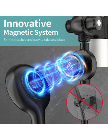 Cabezal de Ducha Doble EAARSUO 10" con Filtro y Spray de Mano